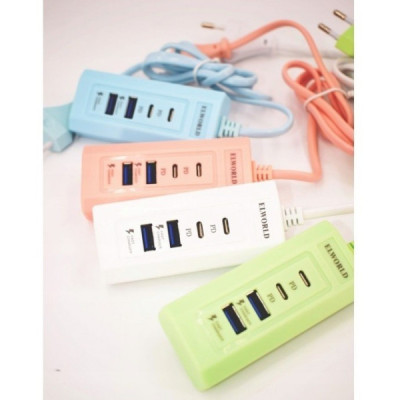 Statie de Incarcare Elworld Fast Charging Usb A/C Universala cu 4 Porturi JXL-255