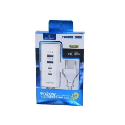 Statie de Incarcare Elworld Fast Charging Usb A/C Universala cu 4 Porturi JXL-255