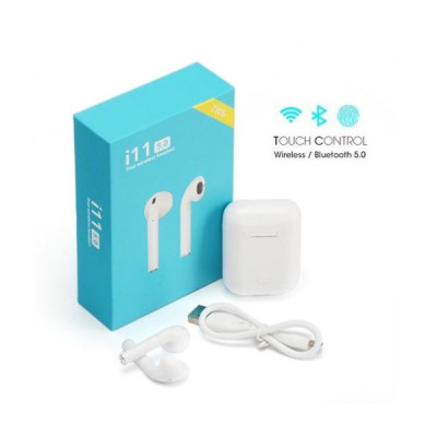 Casti Stereo Wireless Headset cu Bluetooth - Microfon - Touch Control si Cutie de Incarcare TWS i11