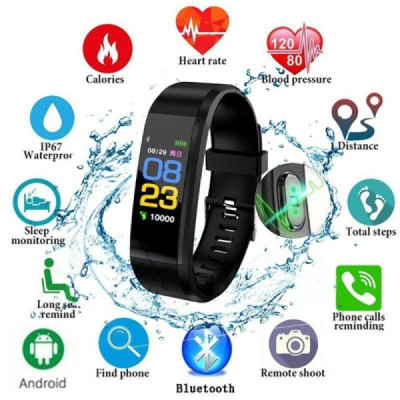 Ceas Inteligent Bluetooth - Bratara Fitness - Monitorizare Puls - Redare Apeluri - Mesaje si Notificari - Smart Band