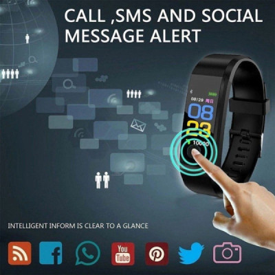 Ceas Inteligent Bluetooth - Bratara Fitness - Monitorizare Puls - Redare Apeluri - Mesaje si Notificari - Smart Band