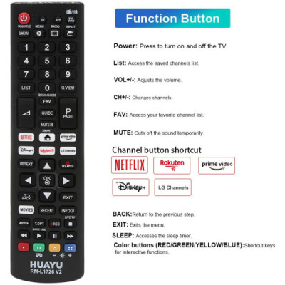 Telecomanda Universala RM-L1726 V2 Pentru Lcd - Led si Smart Tv LG Gata de Utilizare