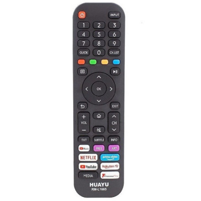 Telecomanda Universala RM-L1665 Pentru Hisense - Nei - Vortex si Schneider Lcd - Led si Smart Tv Gata de Utilizare