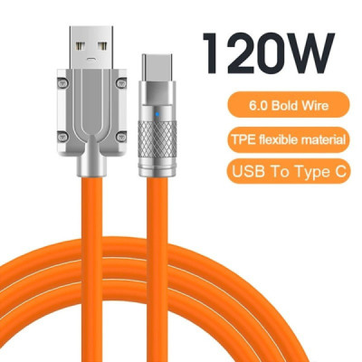 Cablu de Incarcare si Transfer Date Usb - Usb C Fast Charger 120W 6A