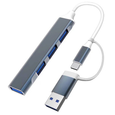 Hub Usb cu 4 Porturi si Multi-interface Adaptor Usb C Compatibil si cu Macbook - Telefoane Mobile - Inclusiv iPhone