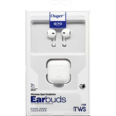 Casti Stereo Wireless Headset cu Bluetooth 5.0 - Microfon - Touch Control si Cutie de Incarcare TWS Ouger G70
