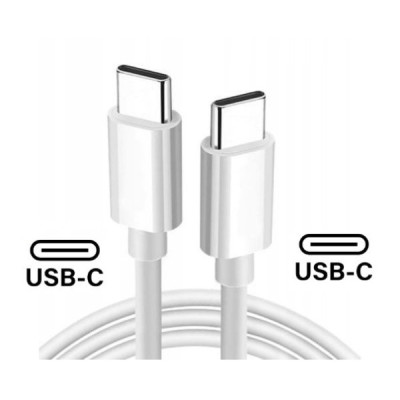Cablu de Incarcare si Transfer Date Usb C - Usb C Alb 1M