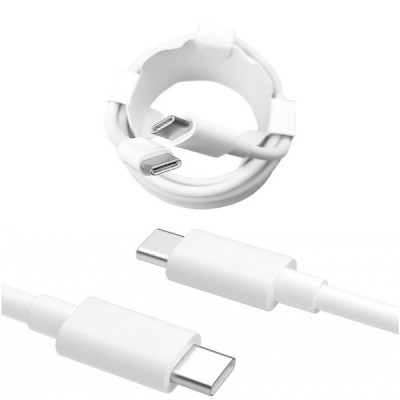 Cablu de Incarcare si Transfer Date Usb C - Usb C Alb 1M