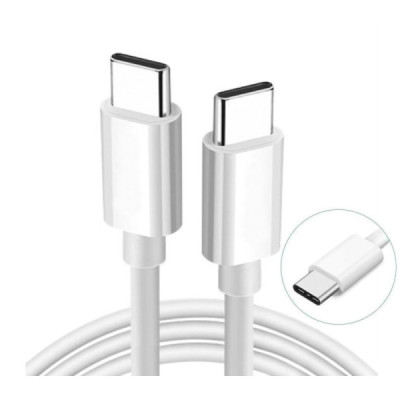 Cablu de Incarcare si Transfer Date Usb C - Usb C PD 100W Quick Charge Alb 1M