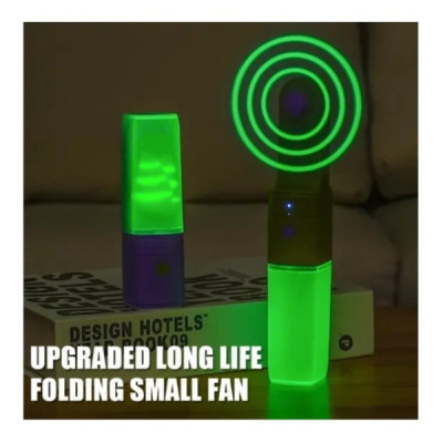 Mini Ventilator Portabil de Voiaj Fosforescent Glow Poket Fan Folding
