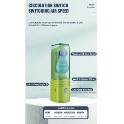Mini Ventilator Portabil de Voiaj Fosforescent Glow Poket Fan Folding