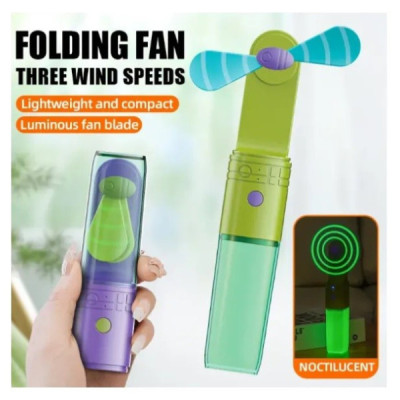Mini Ventilator Portabil de Voiaj Fosforescent Glow Poket Fan Folding