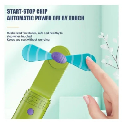 Mini Ventilator Portabil de Voiaj Fosforescent Glow Poket Fan Folding