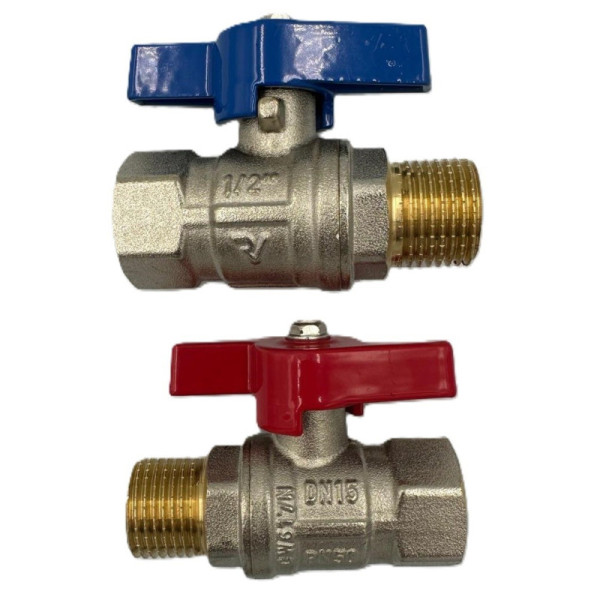 Robinet de Trecere Apa 1/2" MF cu Fluture si Bila PN 50 Roval
