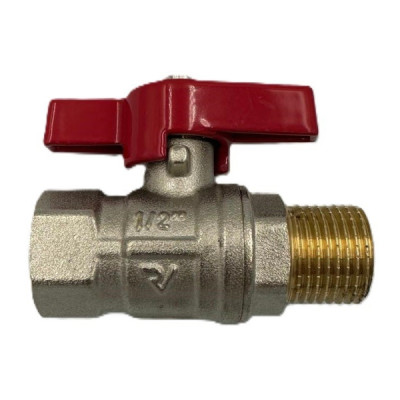 Robinet de Trecere Apa 1/2" MF cu Fluture si Bila PN 50 Roval