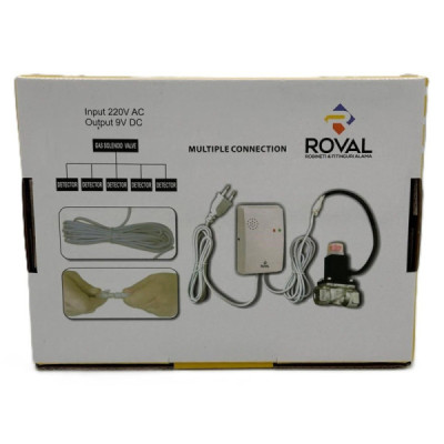 Detector de Gaz cu Electrovalva 220V Roval 3/4"