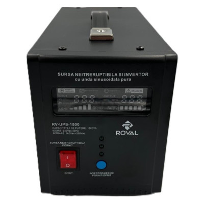 Sursa UPS Neintreruptibila 1500 VA (1050 W) si Invertor cu Unda Sinusoidala Pura Roval