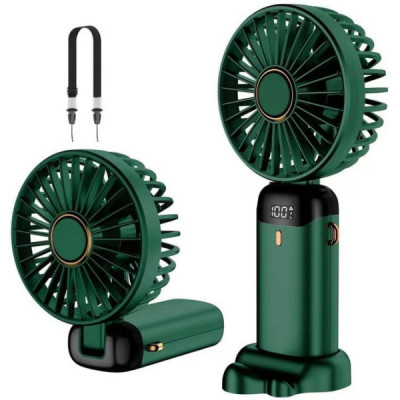 Ventilator Portabil cu Maner - Suport de Telefon - Ecran LCD si Acumulator Z9