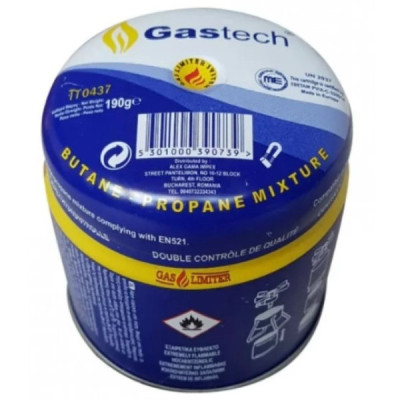 Butelie de Gaz Gastech 190G cu Valva Inclusa