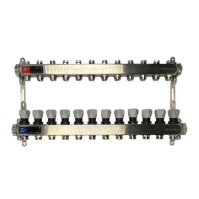 Distribuitor Inox 1" Roval Tur-Retur cu 5 - 6 - 7 - 8 - 9 - 10 - 11 si 12 Circuite Pentru Radiatoare Calorifere