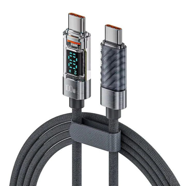 Cablu Usb C de Incarcare cu Display Digital Fast Charger 120W PD 1M