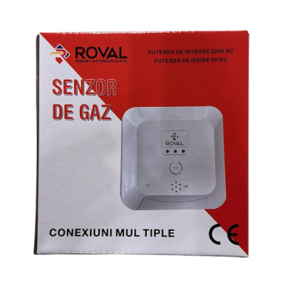 Super Detector de Gaz 9-12V - DC 220v - Cablu 3 Metrii si Conectare Multipla Roval