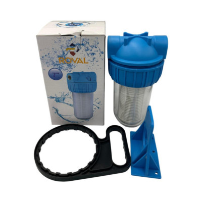 Filtru Roval de Apa 7 X ¾ cu 1 Cartus Filtrant Sita