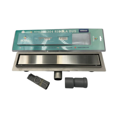 Rigola de Dus Full Inox - 2 in 1 - Faiantabila - Diverse Marimi cu Membrana de Etansare Roval