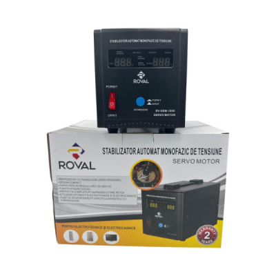 Stabilizator Automat Monofazic de Tensiune cu Servo Motor Roval 1000 VA