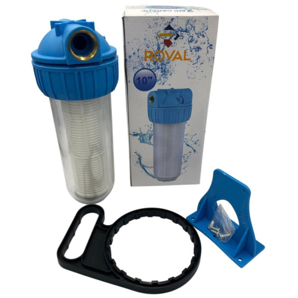Filtru Roval de Apa 10 X 1" cu 1 Cartus Filtrant Sita