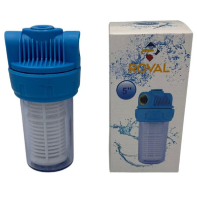 Filtru Roval de Apa 5 X 1/2 cu 1 Cartus Filtrant Sita