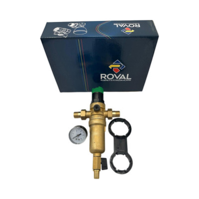 Reductor de Presiune Roval cu Filtru Autocuratare Alama 1/2″