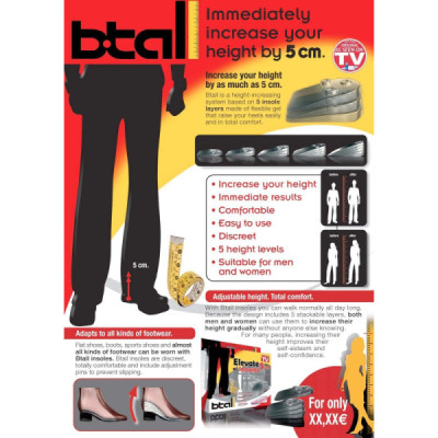 Branturi Btall Inaltator Interior de Pantofi din Silicon