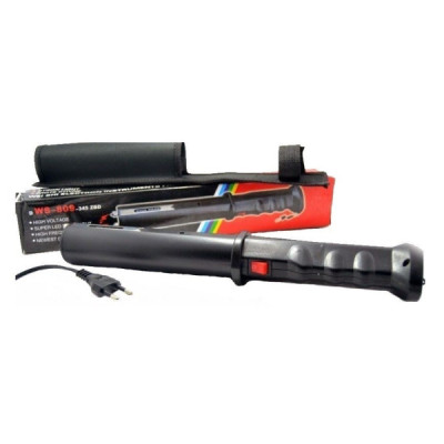 Electrosoc Baston Police 2500 KV cu Lanterna si Husa 809