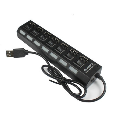 Hub Usb 7 Porturi cu Butoane Individuale On/Off
