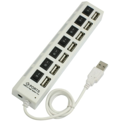 Hub Usb 7 Porturi cu Butoane Individuale On/Off