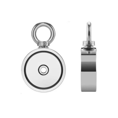 Magnet Foarte Puternic cu Doua Fete si Doua Carlige Pentru Pescuit M10 304