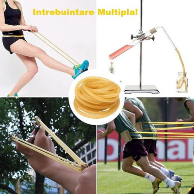 Zgarci Tub din Latex Foarte Puternic Diverse Lungim si 1 Cm in Diametru Pentru Prastia de Vanatoare