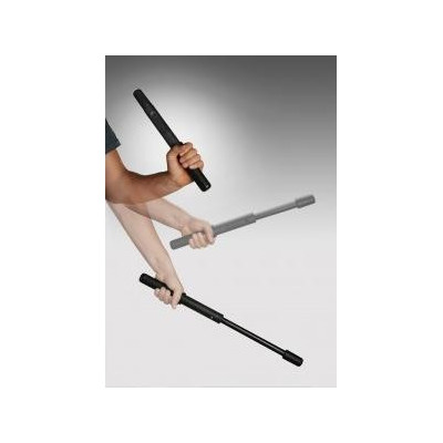 Baston Telescopic de Autoaparare cu 3 Elementi si Maner din Cauciuc