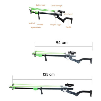 Prastie Reglabila Foarte Puternica cu Laser si 5 Zgarciuri din Latex