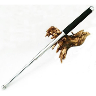 Baston Telescopic Profesional de Autoaparare cu 3 Elementi si Maner din Burete