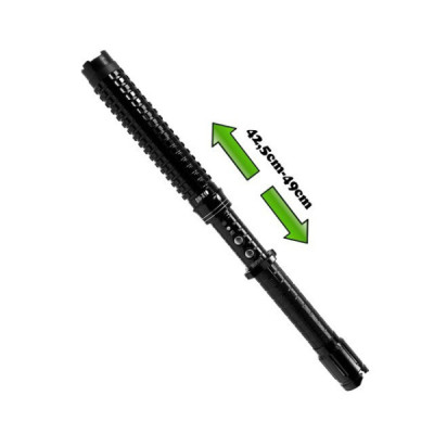 Electrosoc Baston Extensibil Police HY - X10 Metalic 10000 W cu Lanterna