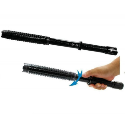Electrosoc Baston Extensibil Police HY - X10 Metalic 10000 W cu Lanterna