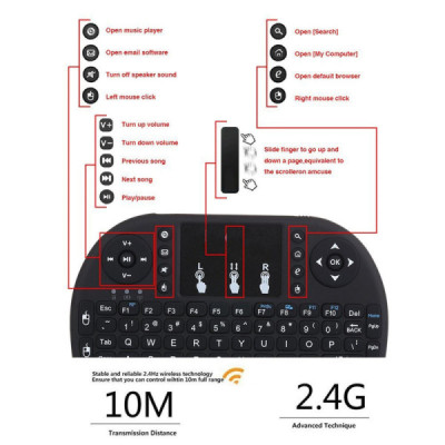 Mini Telecomanda cu Touchpad si Tastatura Qwerty Iluminata