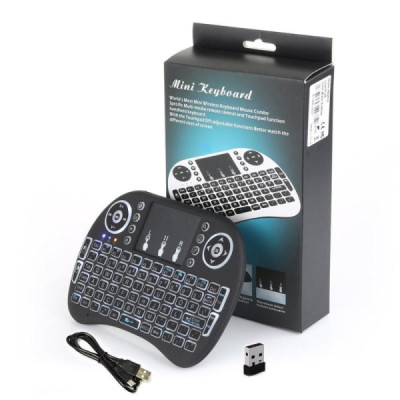 Mini Telecomanda cu Touchpad si Tastatura Qwerty Iluminata
