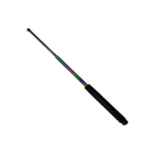 Baston Telescopic Profesional de Autoaparare cu 3 Elementi si Maner din Cauciuc Eagle Baton