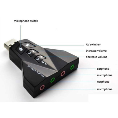 Placa de Sunet Usb Adaptor 3D Sound 7.1 PD 560