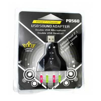 Placa de Sunet Usb Adaptor 3D Sound 7.1 PD 560