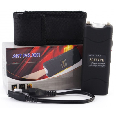 Mini Electrosoc Puternic 5000 KV cu Lanterna si Husa 801