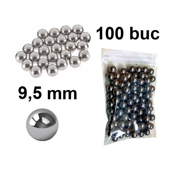 Bile Metalice 9,5mm, 3.6g, 100 Bucati